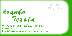aranka tezsla business card